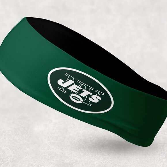 2 Pack - NEW - Reversible New York Jets Headband - Picture 1 of 2